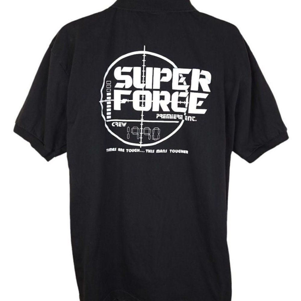 Super Force Polo Shirt Vintage 90s 1990 Universal Studios Sci Fi Action TV Show